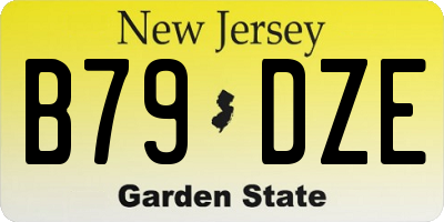 NJ license plate B79DZE