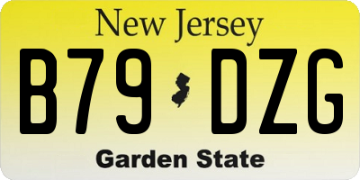 NJ license plate B79DZG