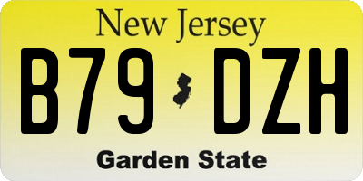 NJ license plate B79DZH