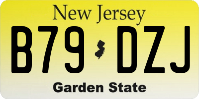 NJ license plate B79DZJ