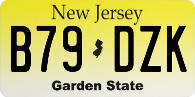 NJ license plate B79DZK