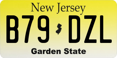 NJ license plate B79DZL