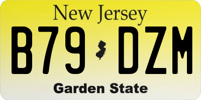 NJ license plate B79DZM