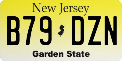 NJ license plate B79DZN