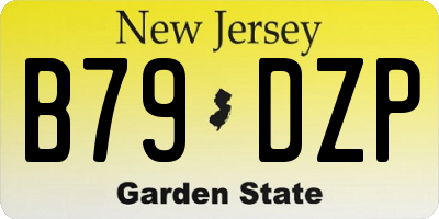 NJ license plate B79DZP