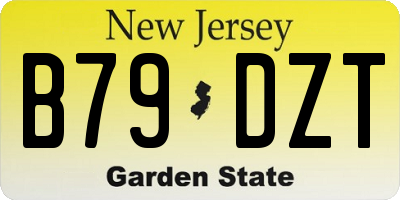 NJ license plate B79DZT