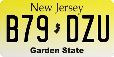 NJ license plate B79DZU