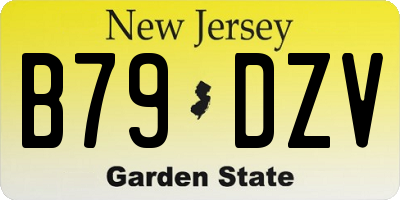 NJ license plate B79DZV