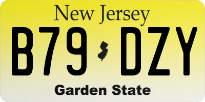 NJ license plate B79DZY