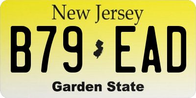 NJ license plate B79EAD