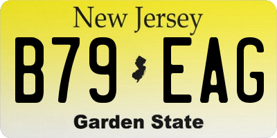 NJ license plate B79EAG