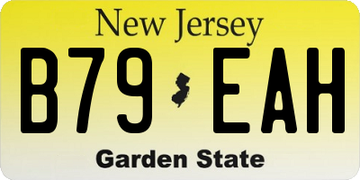 NJ license plate B79EAH