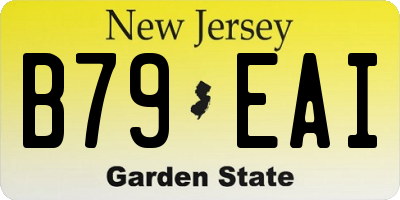 NJ license plate B79EAI