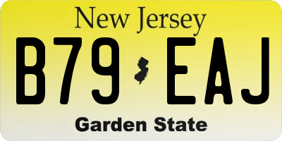 NJ license plate B79EAJ
