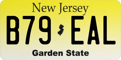 NJ license plate B79EAL