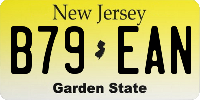 NJ license plate B79EAN
