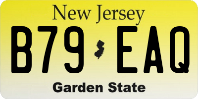 NJ license plate B79EAQ