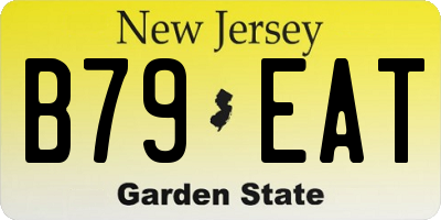 NJ license plate B79EAT