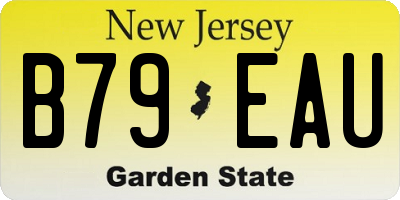 NJ license plate B79EAU