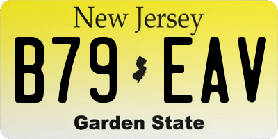 NJ license plate B79EAV