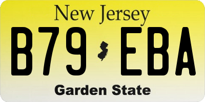 NJ license plate B79EBA