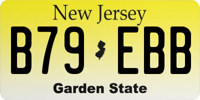 NJ license plate B79EBB