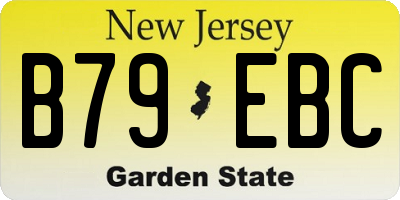 NJ license plate B79EBC