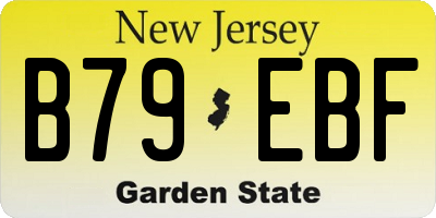 NJ license plate B79EBF