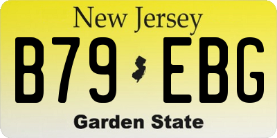 NJ license plate B79EBG