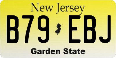NJ license plate B79EBJ
