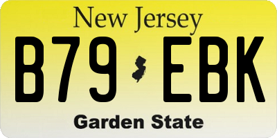 NJ license plate B79EBK