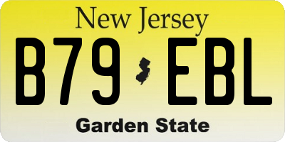 NJ license plate B79EBL