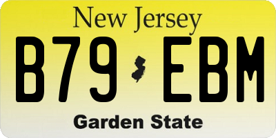 NJ license plate B79EBM