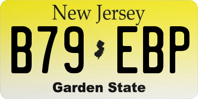 NJ license plate B79EBP