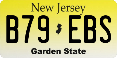 NJ license plate B79EBS