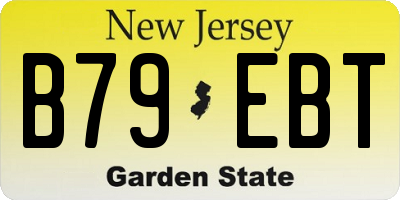 NJ license plate B79EBT