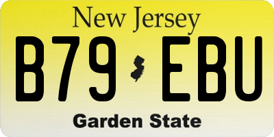 NJ license plate B79EBU