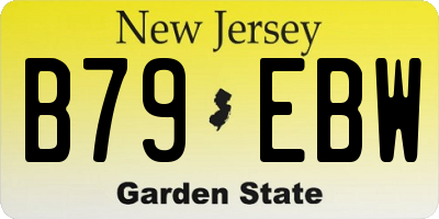 NJ license plate B79EBW