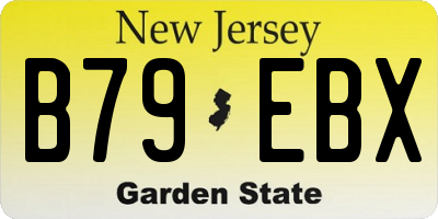 NJ license plate B79EBX