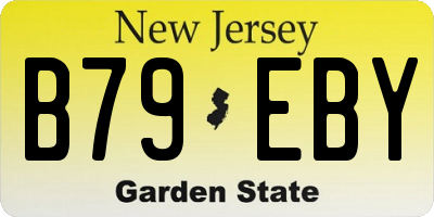 NJ license plate B79EBY