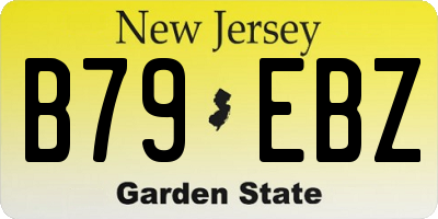 NJ license plate B79EBZ