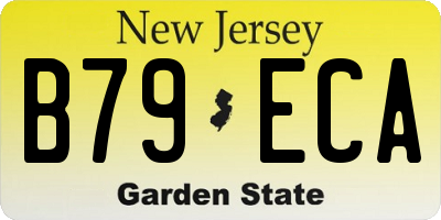 NJ license plate B79ECA
