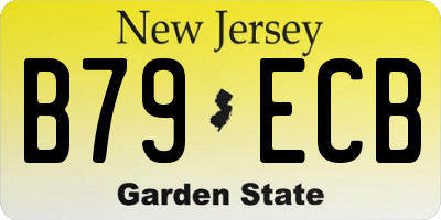 NJ license plate B79ECB