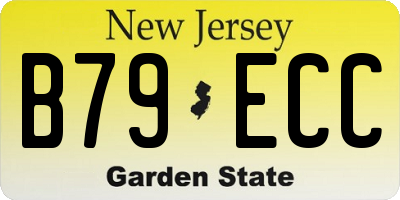 NJ license plate B79ECC