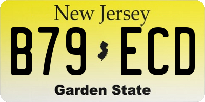 NJ license plate B79ECD