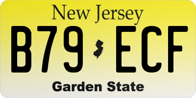 NJ license plate B79ECF