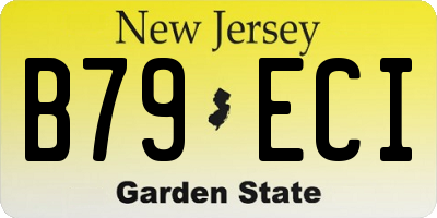 NJ license plate B79ECI