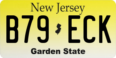NJ license plate B79ECK