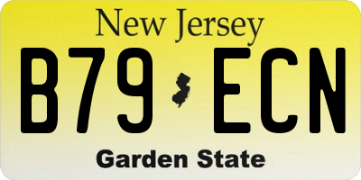 NJ license plate B79ECN
