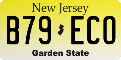 NJ license plate B79ECO